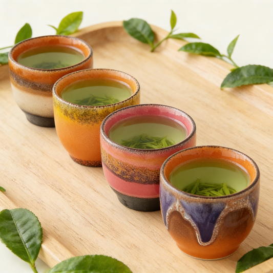 Ceramics Cafe Cups, Set of 4